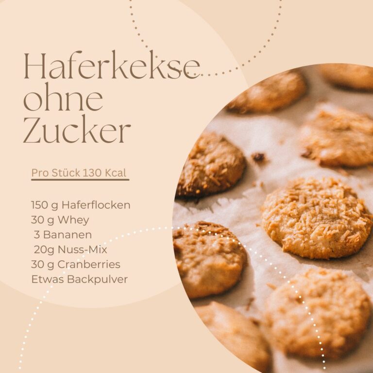 Read more about the article Gesunde Haferflocken-Kekse ohne Zucker, Butter, Mehl, Ei
